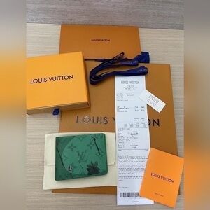 Louis Vuitton Green Slender Wallet